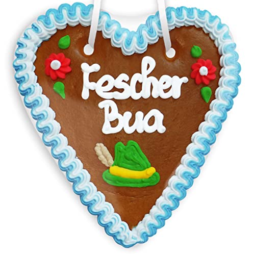 Lebkuchenherz - 18cm - Fescher Bua von Lebkuchenwelt