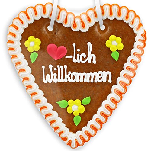 Lebkuchenherz - 18cm - Herzlich Willkommen Lebkuchenherz - 18cm - Herzlich Willkommen von Lebkuchenwelt