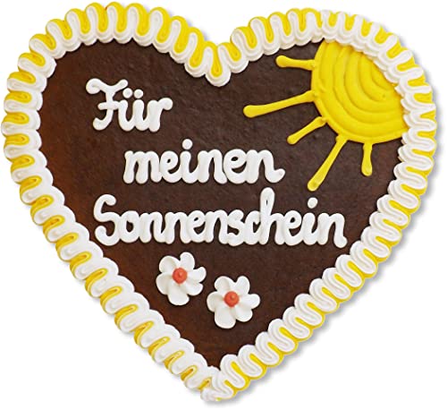 Lebkuchenherz - 23cm - Für meinen Sonnenschein - Als Geschenk für die Freundin und die Liebsten von Lebkuchenwelt