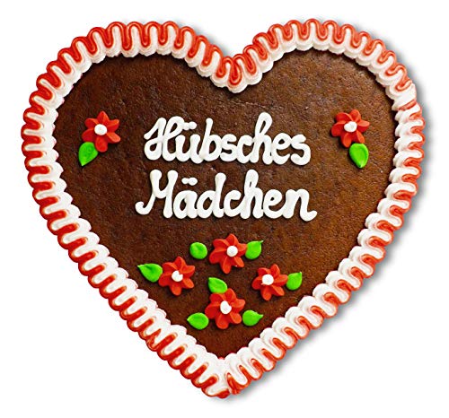 Lebkuchenherz 23cm mit Spruch - Hübsches Mädchen | Lebkuchen Geschenk für Freundin | Geschenkideen für Freundin | Oktoberfest Herzen Sprüche | Lebkuchenherzen online kaufen von LEBKUCHEN WELT Lebkuchenherz 23cm mit Spruch - Hübsches Mädchen | Lebkuchen Geschenk für Freundin | Geschenkideen für Freundin | Oktoberfest Herzen Sprüche | Lebkuchenherzen online kaufen von LEBKUCHEN WELT von Lebkuchenwelt