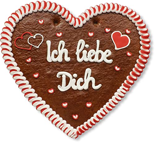 Lebkuchenherz 50cm mit Spruch - Ich liebe Dich | Liebesbeweis Geschenk für für sie & ihn | Riesen Lebkuchenherz mit Liebesbeweis Sprüche | Lebkuchenherzen online kaufen von LEBKUCHEN WELT von Lebkuchenwelt