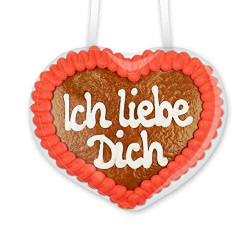 Lebkuchenherz - Ich liebe Dich - 8x8cm - Handgemachtes Geschenk für die Freundin oder den Partner - Ein Liebesbeweis der von Herzen kommt von Lebkuchenwelt