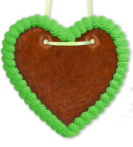 Lebkuchenherz Rohling - ca. 16cm - Grün Lebkuchenherz Rohling - ca. 16cm - Grün von Lebkuchenwelt
