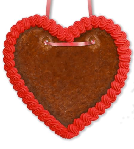 Lebkuchenherz Rohling - ca. 16cm - Rot Lebkuchenherz Rohling - ca. 16cm - Rot von Lebkuchenwelt