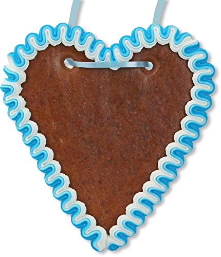 Lebkuchenherz Rohling - ca. 18cm - Blau-Weiß Lebkuchenherz Rohling - ca. 18cm - Blau-Weiß von Lebkuchenwelt