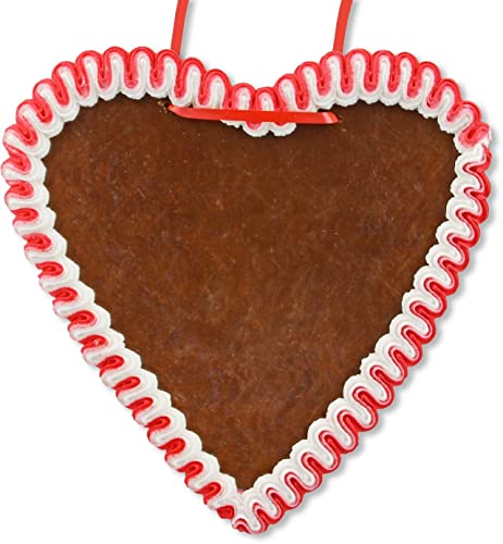 Lebkuchenherz Rohling - ca. 21cm - Rot-Weiß Lebkuchenherz Rohling - ca. 21cm - Rot-Weiß von Lebkuchenwelt