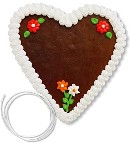 Lebkuchenherz Rohling mit Rand und Deko, 21 cm - F7 - weiß Lebkuchenherz Rohling mit Rand und Deko, 21 cm - F7 - weiß von Lebkuchenwelt