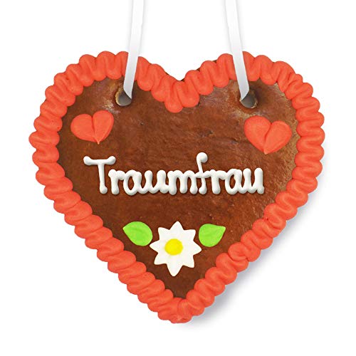 Lebkuchenherz - Traumfrau - 12cm - Premium Qualität - Frisch & Saftig! - Lebkuchen-Herz Lebkuchen-Herzen Oktoberfest-Herz LEBKUCHEN WELT Lebkuchenherz - Traumfrau - 12cm - Premium Qualität - Frisch & Saftig! - Lebkuchen-Herz Lebkuchen-Herzen Oktoberfest-Herz LEBKUCHEN WELT von Lebkuchenwelt
