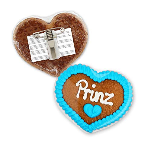 Lebkuchenherz mit Anstecker - Prinz - 8x8cm | Wiesn & Oktoberfest Anstecker | Tracht Anstecker & Oktoberfest Accessoires | Mini Lebkuchen Herz bestellen online von LEBKUCHEN WELT Lebkuchenherz mit Anstecker - Prinz - 8x8cm | Wiesn & Oktoberfest Anstecker | Tracht Anstecker & Oktoberfest Accessoires | Mini Lebkuchen Herz bestellen online von LEBKUCHEN WELT von Lebkuchenwelt