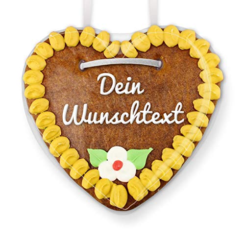 Lebkuchenherz online selbst Gestalten - Farbe: Gelb - inkl. Text nach Wunsch, 15cm Lebkuchenherz online selbst Gestalten - Farbe: Gelb - inkl. Text nach Wunsch, 15cm von Lebkuchenwelt