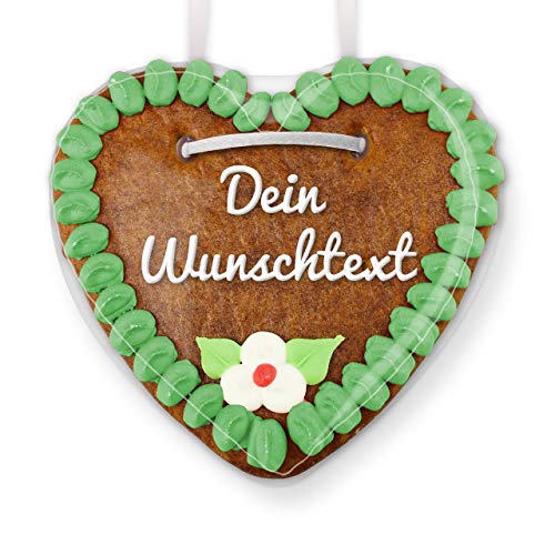 Lebkuchenherz zum selber Beschriften - Online Gestalten - Farbe: Grün - zum selbst Beschriften mit Wunschtext, 15cm Lebkuchenherz zum selber Beschriften - Online Gestalten - Farbe: Grün - zum selbst Beschriften mit Wunschtext, 15cm von Lebkuchenwelt