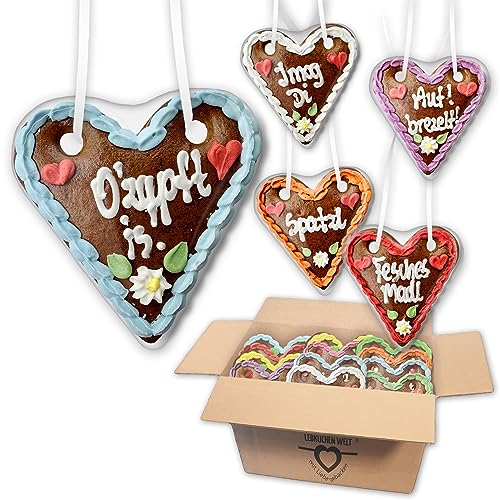 Lebkuchenherzen 70 Stück beliebte Oktoberfest Sprüche Mischkarton - 14cm - Wiesn Lebkuchenherz Bayerische Kosenamen kaufen | LEBKUCHEN WELT Lebkuchenherzen 70 Stück beliebte Oktoberfest Sprüche Mischkarton - 14cm - Wiesn Lebkuchenherz Bayerische Kosenamen kaufen | LEBKUCHEN WELT von Lebkuchenwelt