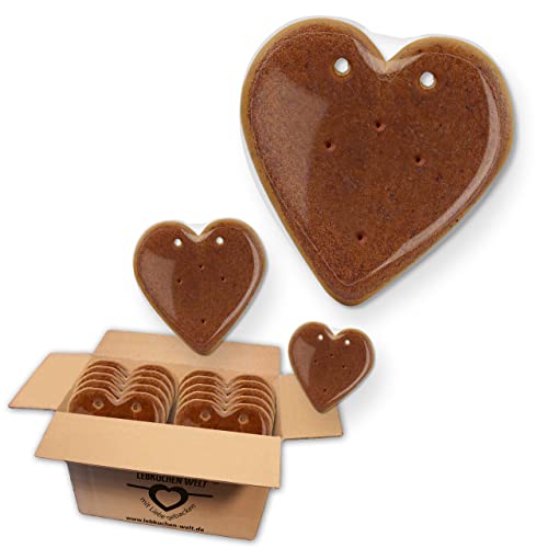 Lebkuchenwelt 20x Lebkuchenherz Rohlinge 16cm Lebkuchen Herzen selber beschriften Lebkuchenherzen ohne Text von Lebkuchenwelt
