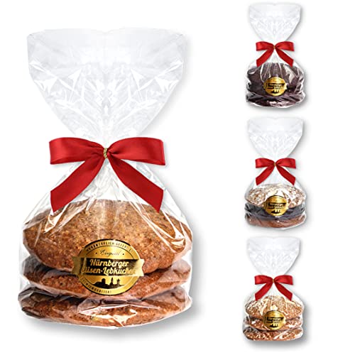 Nürnberger Elisen Lebkuchen - 3er-Pack - Natur (3 x 80 g) von Lebkuchenwelt