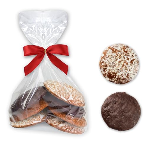 Oblaten Lebkuchen Bruch - 200g (6 Stk) - Gemischt - Natur Schoko Zuckerglasur - Feine Oblatenlebkuchen LEBKUCHEN WELT von Lebkuchenwelt