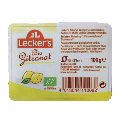 Lecker's Bio Zitronat, 100 g von Lecker´s