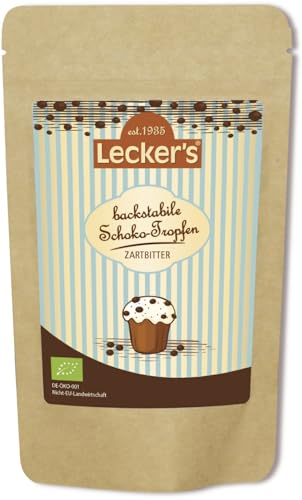 Lecker Bio Backstabile Schoko-Tropfen zartbitter (1 x 100 gr) von Lecker