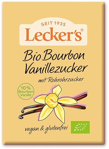 Lecker Bio Bourbon Vanillezucker mit 10% Vanille (1 x 16 gr) von Lecker