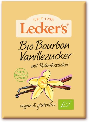 Lecker Bio Bourbon Vanillezucker mit 10% Vanille (1 x 16 gr) von Lecker