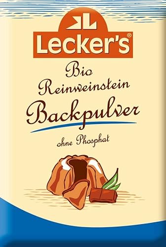Lecker Bio Reinweinstein Backpulver (2 x 84 gr) von Lecker