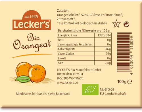 Bio Orangeat 6 x 100 gr von Lecker