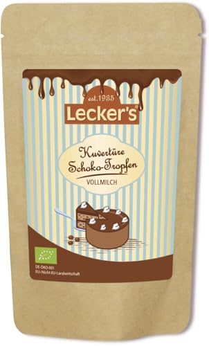 Lecker Bio Schoko-Tropfen vollmilch (6 x 100 gr) von Lecker