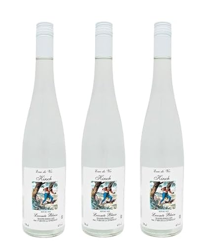 3x 0,7l - Lecomte Blaise - Eau de Vie - Kirsch (Cerise) - Kirschbrand - Elsass - Frankreich - 43,0% vol. von Lecomte Blaise