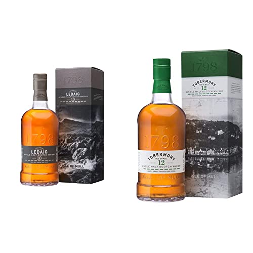 Ledaig 10 Jahre - Single Malt Whisky (1 x 0.7 l) & Tobermory 12 Jahre alt Single Malt Whisky (1 x 0.7 L) von Ledaig