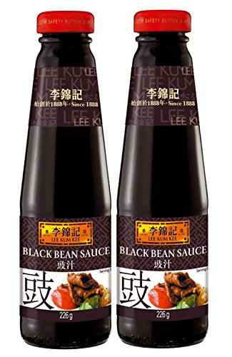 [ 2x 226g ] LEE KUM KEE Schwarze-Bohnen Sauce / Black Bean Sauce + ein kleiner Glücksanhänger gratis von LEE KUM KEE