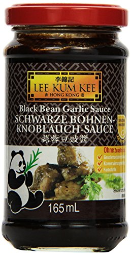 Lee Kum Kee Schwarze Bohnen-Knoblauch-Sauce – Würzsauce aus schwarzer Bohnenpaste und Knoblauch – 6 x 165 ml von LEE KUM KEE