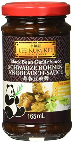 Lee Kum Kee Schwarze Bohnen Knoblauch Sauce (aus China, würzig, ohne Glutamat, ohne Konservierungsstoffe, ohne Farbstoffe) 1 x 165 ml von LEE KUM KEE