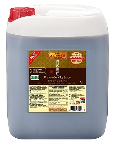 Lee Kum Kee Dunkle Sojasauce Premium – Würzsauce auf Sojabasis – Kanister – 1 x 8 l von Lee Kum Kee