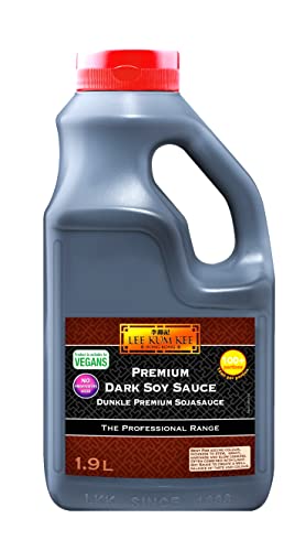 Lee Kum Kee Dunkle Sojasauce Premium – Würzsauce auf Sojabasis – PET-Flasche – 1 x 1,9 l von Lee Kum Kee