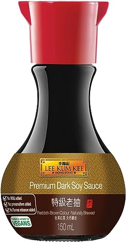 Lee Kum Kee Dunkle Sojasauce Premium – Würzsauce auf Sojabasis – Tischflasche – 12 x 150 ml von Lee Kum Kee