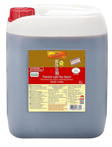 Lee Kum Kee Helle Sojasauce Premium – Würzsauce auf Sojabasis – Kanister – 1 x 8 l von Lee Kum Kee