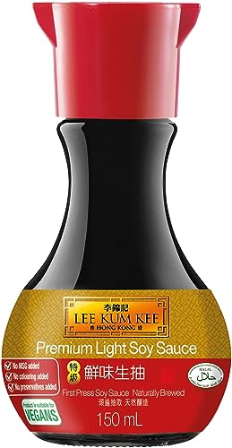 Lee Kum Kee Helle Sojasauce Premium – Würzsauce auf Sojabasis – Tischflasche – 12 x 150 ml von Lee Kum Kee
