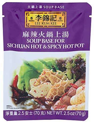 Lee Kum Kee Soup Base For Sichuan Hot & Spicy Hot Pot, 2.5-Ounce Pouches (Pack of 12) von Lee Kum Kee