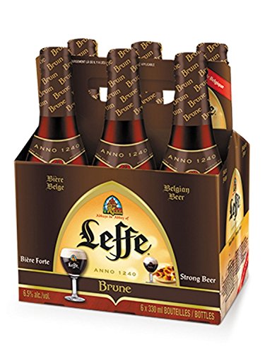 Leffe Brune belgisches Abtei stark Bier Six Pack - 6x 330ml (6,5% Vol) -[Enthält Sulfite] - Inkl. Pfand MEHRWEG von Leffe-Leffe