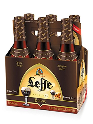 Leffe Brune belgisches Abtei stark Bier Six Pack - 6x 330ml (6,5% Vol) -[Enthält Sulfite] - Inkl. Pfand MEHRWEG von Leffe