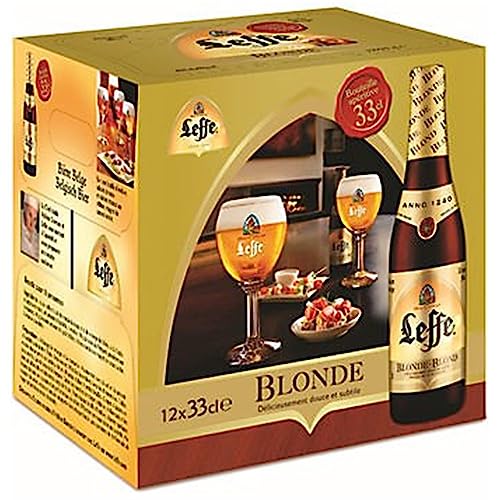 Leffe Blond 16 x 330 ml. Belgisches Abtei Bier 6,6% Alk. Vol. inc.1.28€ MEHRWEG Pfand von Leffe