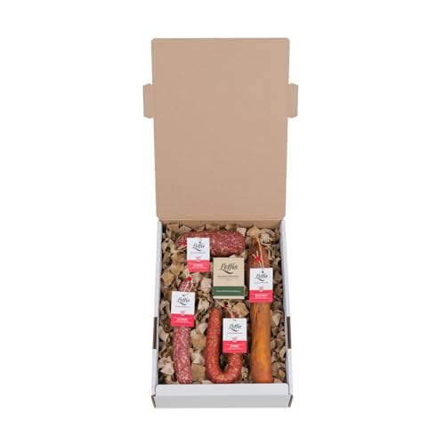 Leffis WURSTPAKET Best of Ahle Wurscht aus Nordhessen | Wurstkorb mit Ahle Wurst Geschenkbox Männer | Ideen für Präsentkorb Geschenkkorb Männer von Leffis