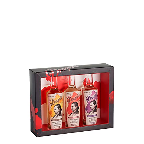 Legendary Dracula | Draquila Obstbrände 3 x 50 ml: Quittenbrand, Apfelbrand und Pflaumenbrand - edle Obstbrände aus Transsilvanien im mini Tasting Set 40% Vol. Legendary Dracula | Draquila Obstbrände 3 x 50 ml: Quittenbrand, Apfelbrand und Pflaumenbrand - edle Obstbrände aus Transsilvanien im mini Tasting Set 40% Vol. von Legendary Dracula