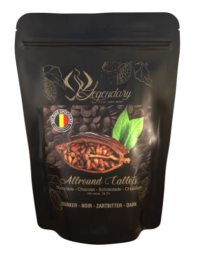 Legendary CALLETS DARK neue Rezeptur 1 Kg - Original belgische Schoko Drops, für Schokoladen-Fondue und Schoko-Brunnen, Ganache, Glasur, zum Trinken usw. Legendary CALLETS DARK neue Rezeptur 1 Kg - Original belgische Schoko Drops, für Schokoladen-Fondue und Schoko-Brunnen, Ganache, Glasur, zum Trinken usw. von Legendary - it's all about beans