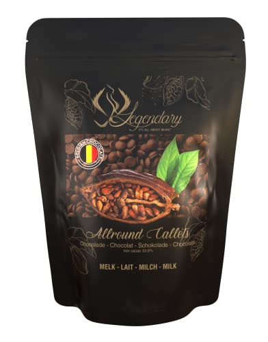 Legendary CALLETS MILCH neue Rezeptur 1 Kg - Original belgische Schoko Drops, für Schokoladen-Fondue und Schoko-Brunnen, Ganache, Glasur, zum Trinken usw. Legendary CALLETS MILCH neue Rezeptur 1 Kg - Original belgische Schoko Drops, für Schokoladen-Fondue und Schoko-Brunnen, Ganache, Glasur, zum Trinken usw. von Legendary - it's all about beans