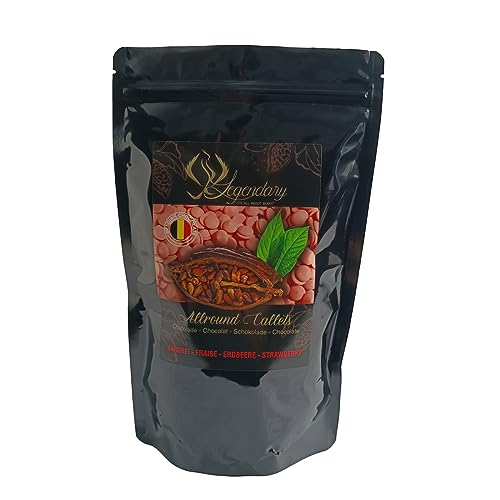 Legendary CALLETS STRAWBERRY 1 Kg - Original belgische Schoko Drops, für Schokoladen-Fondue und Schoko-Brunnen, Ganache, Glasur, zum Trinken usw. Legendary CALLETS STRAWBERRY 1 Kg - Original belgische Schoko Drops, für Schokoladen-Fondue und Schoko-Brunnen, Ganache, Glasur, zum Trinken usw. von Legendary - it's all about beans