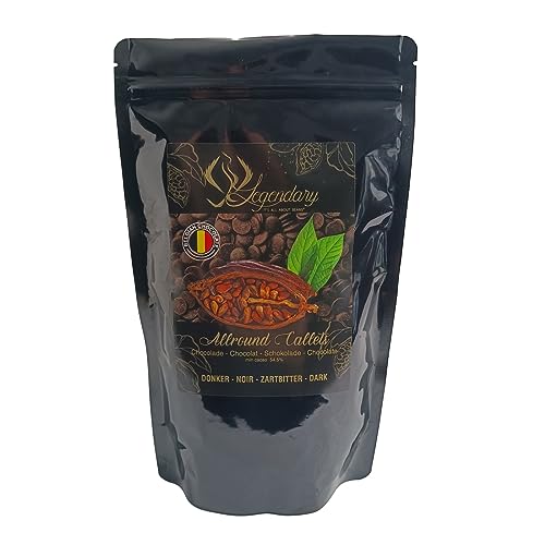 Legendary - it's all about beans CALLETS - Original belgische Schoko-Drops, für Schokoladen-Fondue und Schoko-Brunnen (Dark, 1 kg) von Legendary - it's all about beans