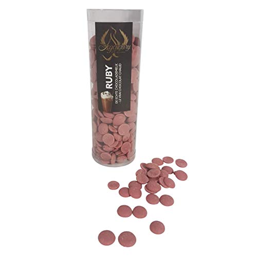 Legendary - it's all about beans CALLETS RUBY - Original Pink belgische Schoko Drops, für Schokoladen-Fondue und Brunnen, Ideal für heiße Schokolade | 175 gr. (RUBY) von Legendary - it's all about beans