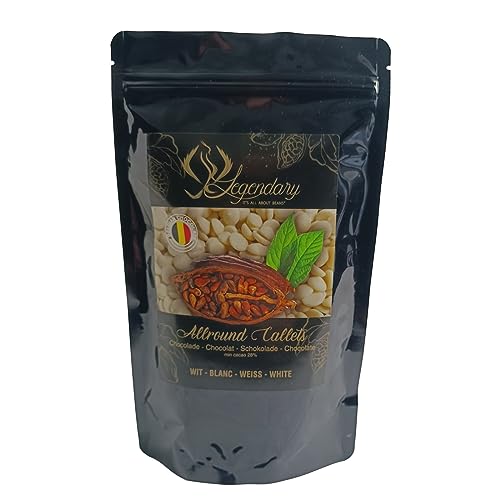 Legendary CALLETS WEIß 500 gr - Original belgische Schoko Drops, für Schokoladen-Fondue und Schoko-Brunnen, Ganache, Glasur, zum Trinken usw. Legendary CALLETS WEIß 500 gr - Original belgische Schoko Drops, für Schokoladen-Fondue und Schoko-Brunnen, Ganache, Glasur, zum Trinken usw. von Legendary - it's all about beans