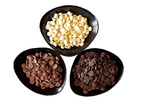 Legendary Callets Mix DARK/MILCH/WEIß 3 x 0.25 Kg - Original belgische Schoko Drops, für Schokoladen-Fondue und Schoko-Brunnen, Ganache, Glasur, zum Trinken usw. Legendary Callets Mix DARK/MILCH/WEIß 3 x 0.25 Kg - Original belgische Schoko Drops, für Schokoladen-Fondue und Schoko-Brunnen, Ganache, Glasur, zum Trinken usw. von Legendary - it's all about beans
