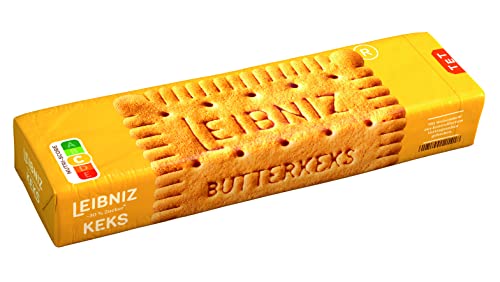 LEIBNIZ Butterkeks -30 % Zucker, 150 g, zuckerreduzierte Butterkekse, knusprige Kekse nur echt mit 52 Zähnen (1 x 150 g) von Leibniz